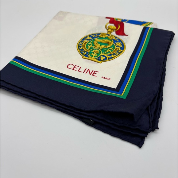 Celine Vintage Paris Jacquard Silk Scarf - Picture 1 of 5